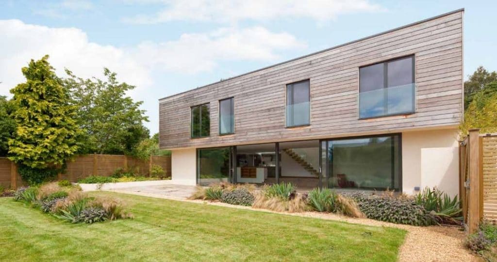 Modern bespoke designed house, beautiful garden